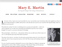 Tablet Screenshot of maryemartintrilogies.com